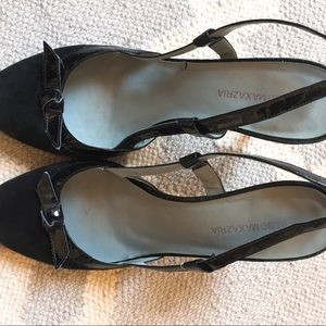 BCBC MaxAzria Black Bow Heels